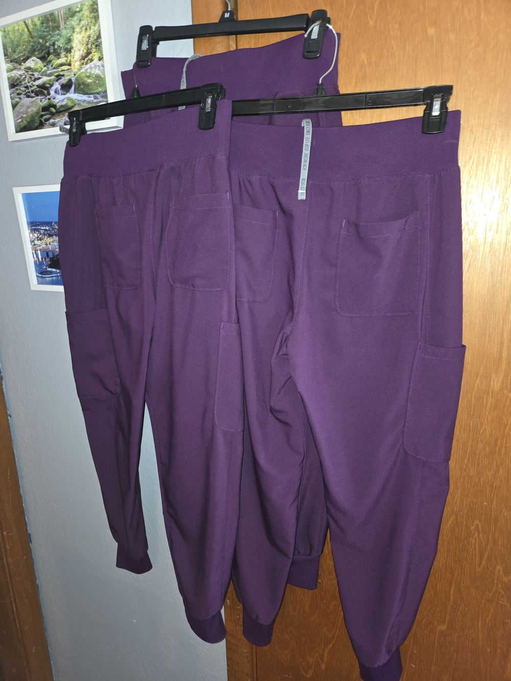 Landau Purple Cargo Joggers with Utility Pockets